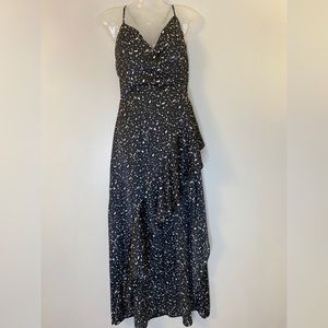 One One Six Wrap High/Low Abstract Printed dress